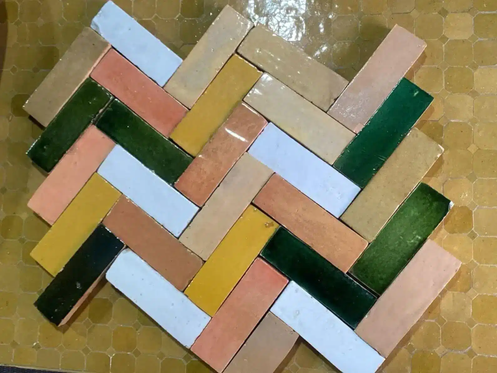 Moroccan Zellige Bejmat Tile - 15x5 cm Glazed - for Wall, Floor, Indoor and outdoor - Image 5